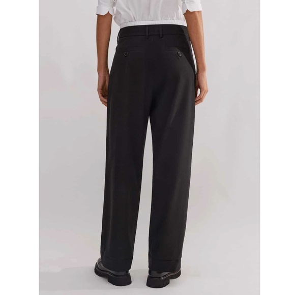 NWT ME + EM Elasticated Waist Relaxed Tapered Pant Italian Wool Blend Size 4 - Picture 3 of 16
